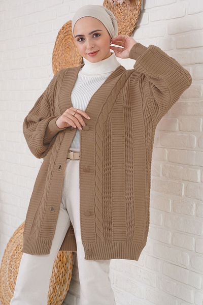 Bigdart 15768 Hijab-Strickjacke – Dried A.rose