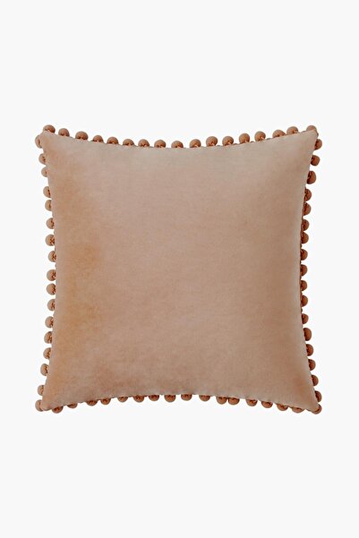 Bc Home Deve Tüyü Minik Ponponlu Yumuşak Dokulu Kare Kırlent Kılıfı Iskandina...