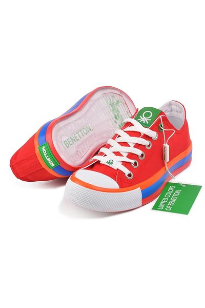 United Colors of Benetton Bn-30176 حذاء رياضي أحمر للجنسين - مريح وأنيق