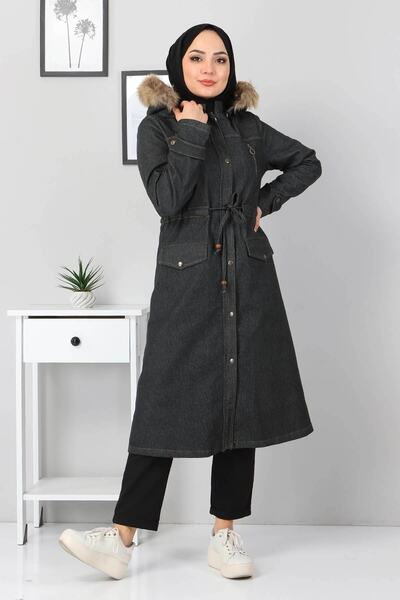 Modamihram Джинсове пальто на блискавці Fume 9735