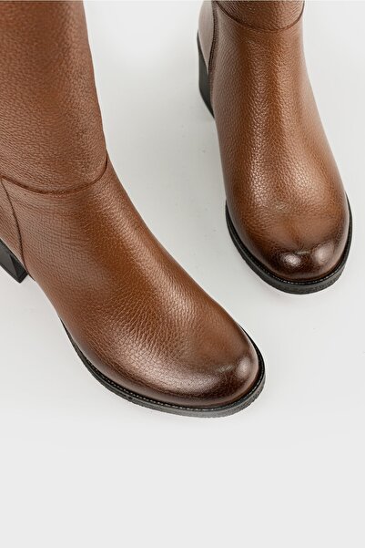 TUNAELLİ Kadın Taba Hakiki Deri 35-40 Numara Çizme
