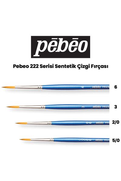 Pebeo 222 Serisi Sentetik Çizgi Fırçası Seti