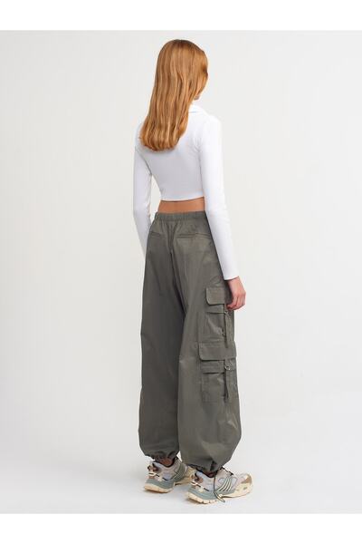 Dilvin 70389 Paraşüt Kargo Pantolon-haki