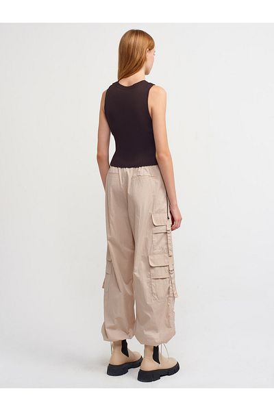 Dilvin 70389 Παντελόνι Parachute Cargo-μπεζ