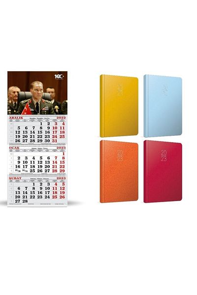 Gıpta Стенен календар и икономически дневен дневен ред за 2023 г. 14x20, 4 части