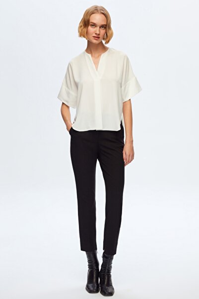 Love My Body Kurzärmlige Plisseebluse