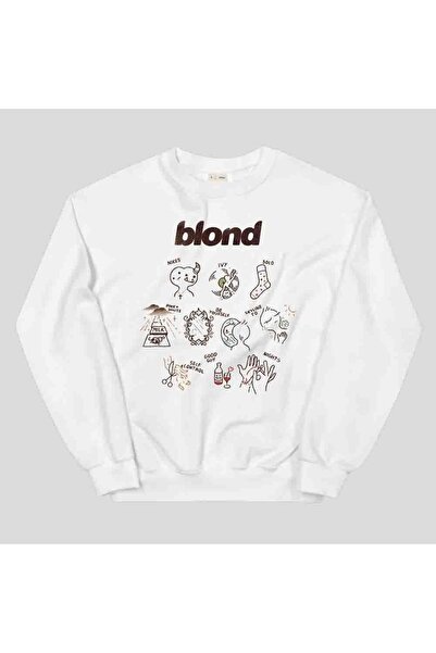 Drippy Hanorac blond, alb