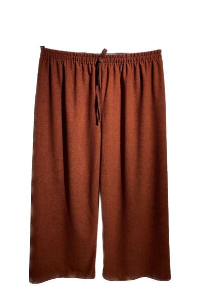 FATELLA بنطلون نسائي من القطن الممشط ذو الخصر المطاطي ذو المقاس العادي