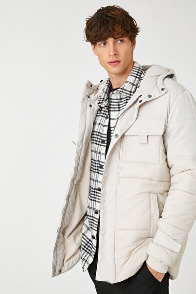 Koton Beigefarbener Herrenmantel 3WAM00022HW