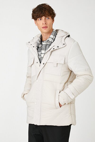 Koton Beigefarbener Herrenmantel 3WAM00022HW