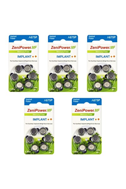 ZeniPOWER Koklear Implant Pili 5 Paket 30 Adet Implant Pili Implant Işitme Cihazı Pili