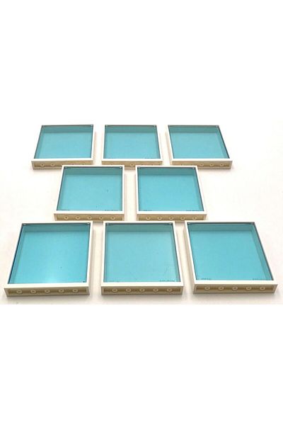 LEGO Original Accessory Custom Window 1 X 6 X 6 White Window Transparent Blue Glass 1 Piece Will Be Sent