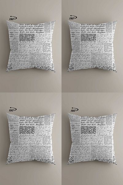 LadiesHome Modern Decorative Design Double Sided Digital Printed 4-Piece Decorative Throw Pillow Cover