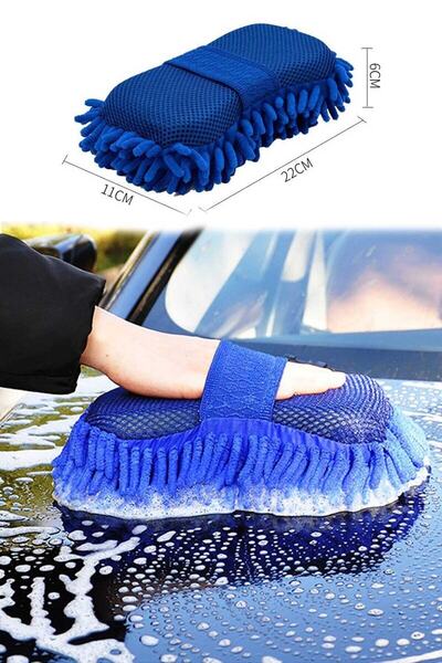 Technojet Mikrofiber Araba Yıkama Eldiveni Süngeri Temizleme Oto Bakım Yıkama Bezi Havlu