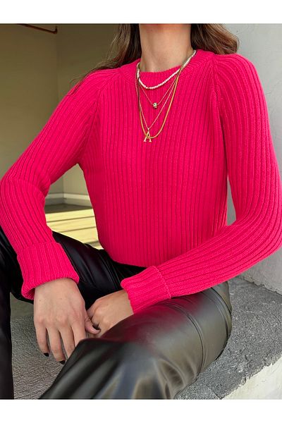 Jose Clothing Pulover tricotat cu textura moale pentru damă