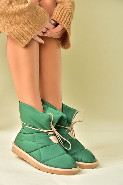 Fox Shoes Ankle Boots - Green - Flat - Trendyol