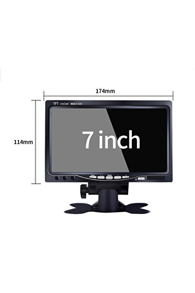 Kalite 7 Inç Renkli Ekran + 4 Led Gece Görüşlü Geri Vites Kamera (ikisi Bir A...