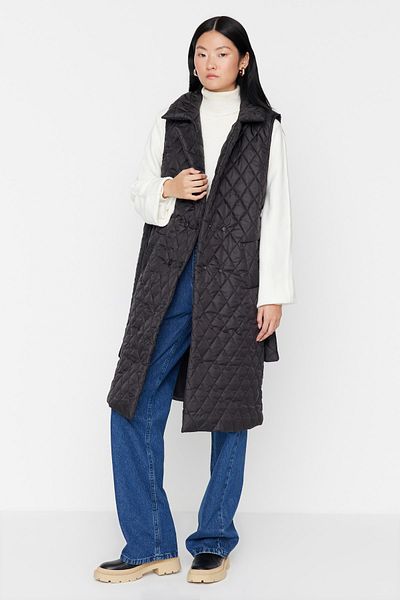 Trendyol Modest Weste - Schwarz - Puffer