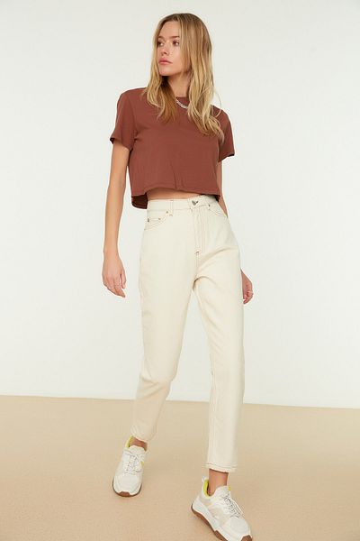 Trendyol Collection Jeans - Cremefarben - Mom