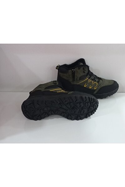 Bercestespor Haki Black Sea Ipli Fermuarlı Içi Kürklü Kaydırmaz Su Almaz Erkek Çocuk Botu