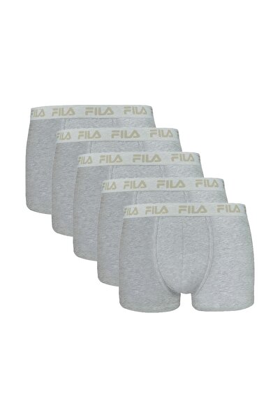 FILA Herren Boxer Şort, 5'li Paket - Logobund, Urban, Pamuklu Streç, einfarbig