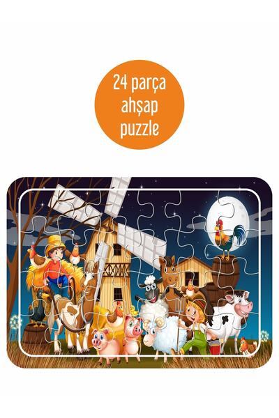 LİPYOS Çiftlik Hayvanları 24 Parça Ahşap Puzzle