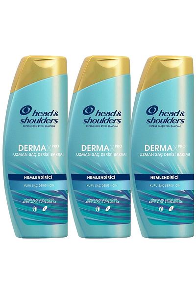Head&Shoulders Derma X Pro - 350 Mlx3 Moisturizing Anti-Dandruff Shampoo Dry Scalp