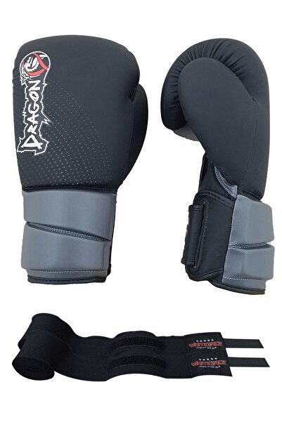Dragondo Bazooka Boks Eldiveni Kick Boks Muay Thai Eldiveni Ve Whiteface Boks Bandajı 2’li Set 30113
