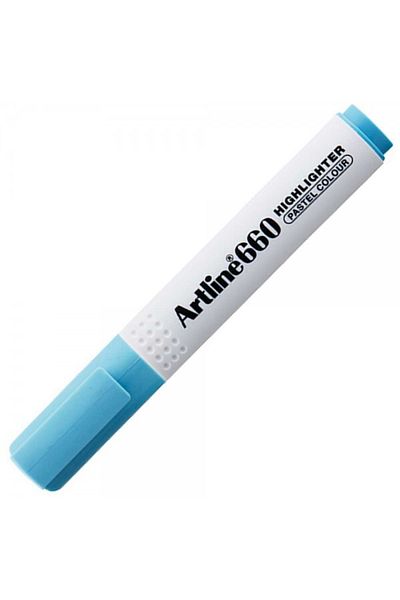 artline : 660 Cut Tip Highlighter Pen : 1.0 - 4.0 Mm : Pastel Blue