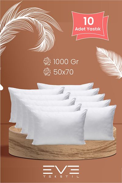 Eve Tekstil 10 Rollpack Pillow - Microsilicone 1000 Gr