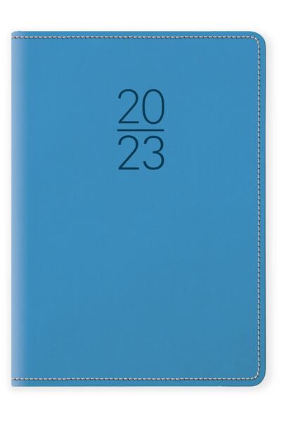 Gıpta Ajanda Ajanda Maxmini 2023 Günlük Açık Mavi Ajanda 400 Sayfa Flexi Termo Deri Kapak 9x14 Cm