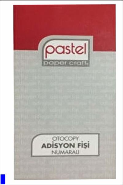 Pastel Adisyon Fişi, Defteri Otokopili 2 Nüsha (50 Asıl, 50 Suret) 16x8 Cm Nu...