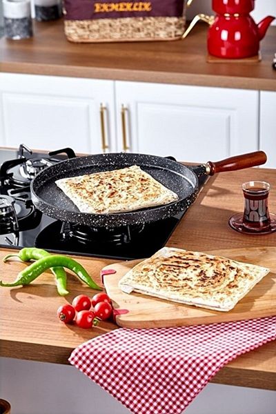 Taç Granite Cast Pancake Pan 36 Cm Black – Tac-6343