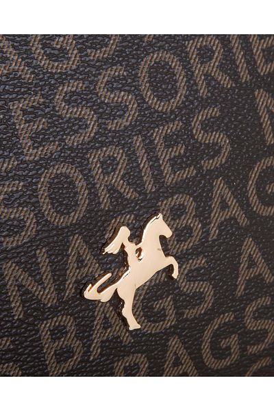 By Hakan Nas Bag-1250 Written Γυναικεία Τσάντα Χεριού Τσάντα χιαστί Καφέ-μαύρισμα