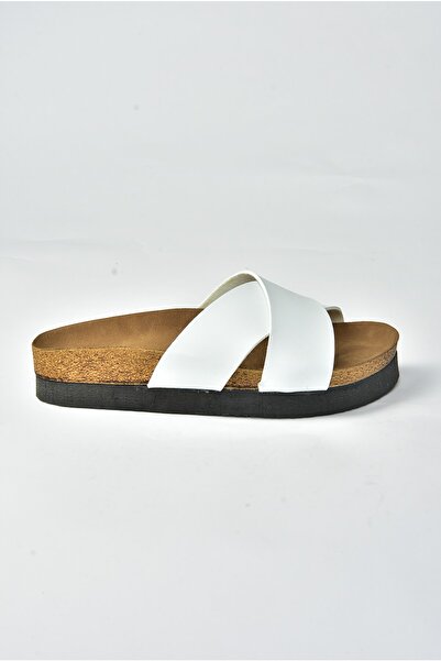 Fox Shoes Papuci albi de damă B777742209