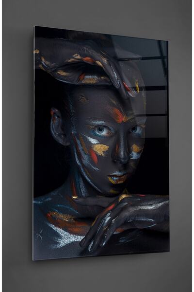 TAULART Γυναικεία έγχρωμη πίνακας με πινέλο με κάθετο γυαλί