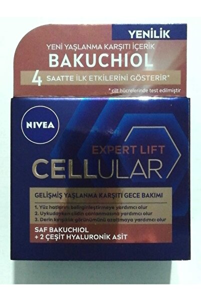 NIVEA Bakuchiol Cellular Expert Lift Gelişmiş Yaşlanma Karşıtı Gece Yüz Kremi