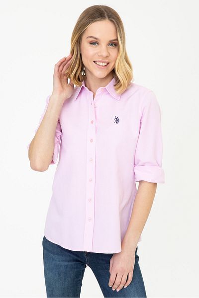 U.S. Polo Assn. Cămașă roz de damă