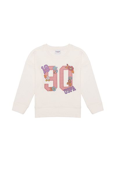 U.S. Polo Assn. White Girl's Sweatshirt