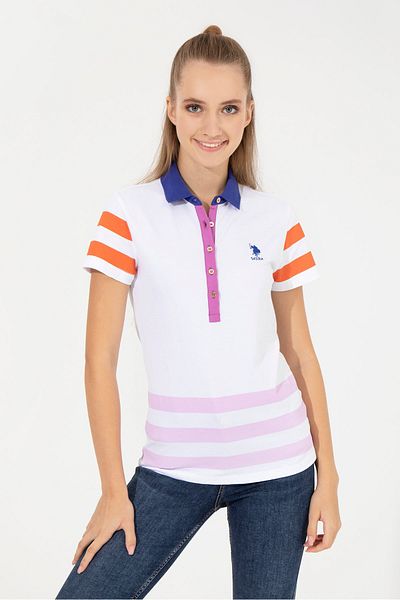 U.S. Polo Assn. Tricou alb pentru femei