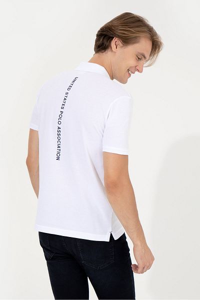 U.S. Polo Assn. Tricou alb pentru bărbați