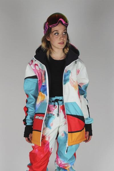 SNOWSEA Smoky Fermuar Ss7801 Kadın Kayak Montu, 1. Kalite Unisex Snowboard Montu