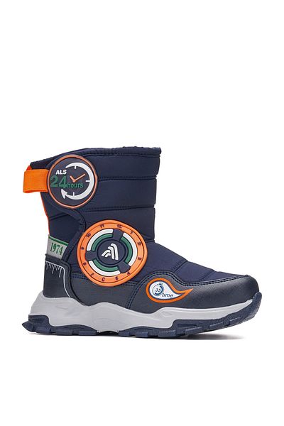 Bitmedeniste Παιδικά Αθλητικά Snow Boots Navy Blue Orange Velcro