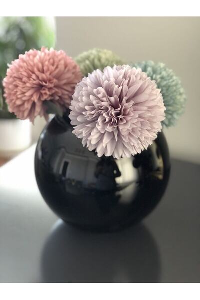 P H Panayır Home Büyük Boy Siyah Cam Vazo, Fanus, Cam Saksı, Meyvelik, Cam Mumluk, Akvaryum, Sunumluk