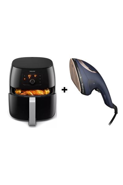 Philips Airfryer Xxl Hd9650 Sıcak Hava Fritöz Premium + 28370-56 Çoklu Ütü Pürüzsüzleştirici Ve Buharlı Ütü