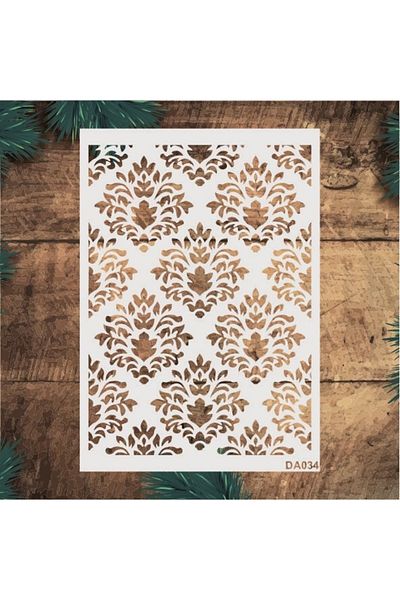 STENCİLTASARIM Stencil Design.da034 Damask Patterns 21x30cm