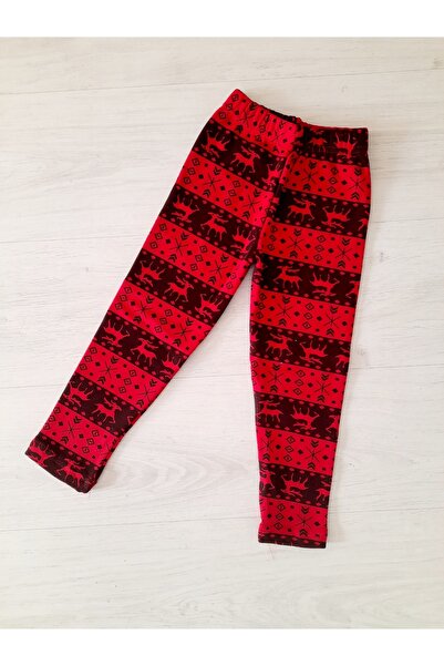 Lux Collection Leggings imprimate pentru fete / 100% bumbac - 2 fire cu relief