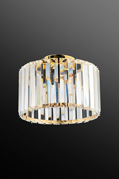 Ultra Home Luxury Kristal Gold Plafonyer Avize