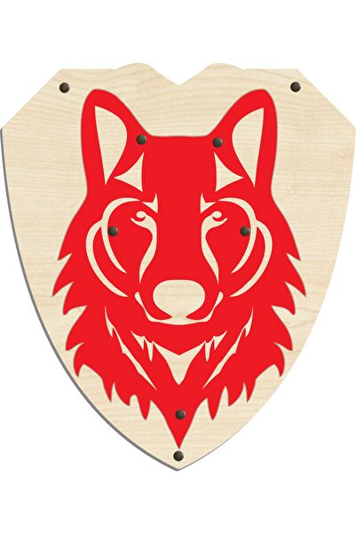 Ahtek Wooden Wolf Headed Sword Shield Set