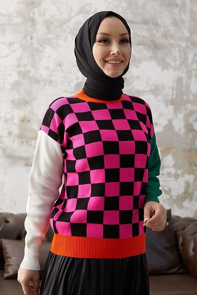 InStyle Pulover Tricotaj Monsa Square - Fucsia